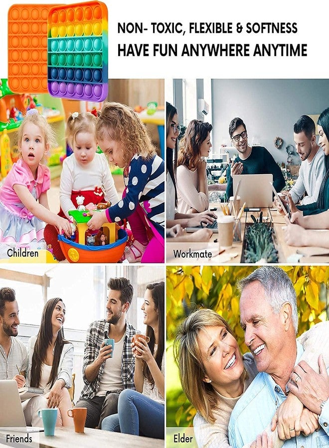 VERYKE مجموعة فيريك من 3 قطع - قلب، مثمن، دائرة - لعبة فرقعة تصدر أصواتًا لتخفيف التوتر، مصنوعة من السيليكون الخالي من مادة BPA، لعبة فقاعات ضغط لتخفيف التوتر لدى الأطفال المصابين بالتوحد، لعبة حسية - Image 3
